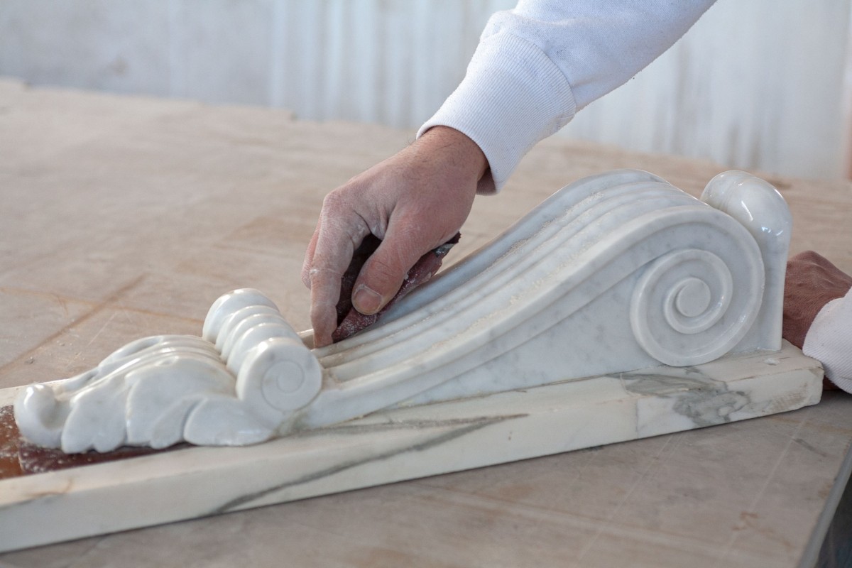 Rifinitura ornamento in marmo